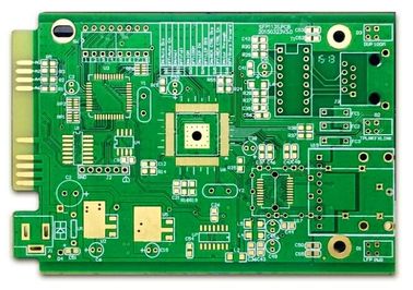 4 Layer PCB Prototype ENIG Green Soldmask White Silkscreen With Gold Finger