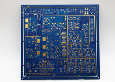 Computer Electronic PCB Board 8L Blue Silkscreen Immersion Gold Support SMT Printed Citcuit Board