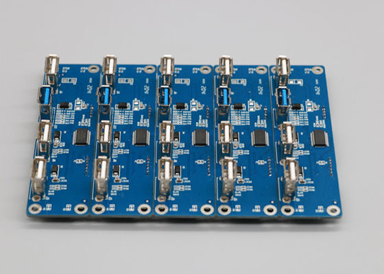 Good price FR4 6 Layer 1.6mm 1OZ Blue Soldermask Printed Circuit Board Assembly online